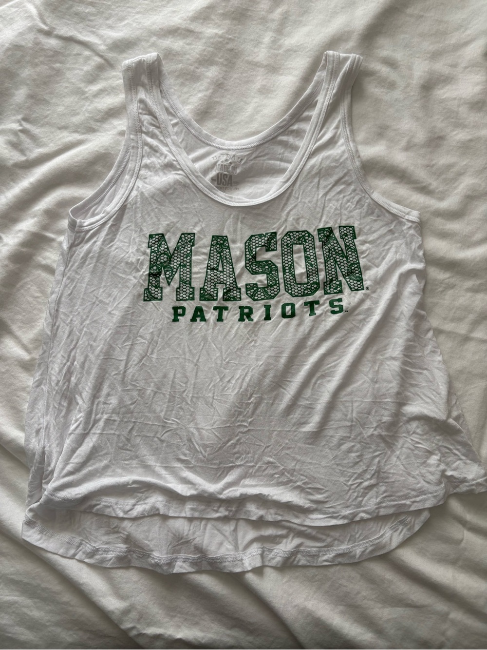 white GMU tank top
